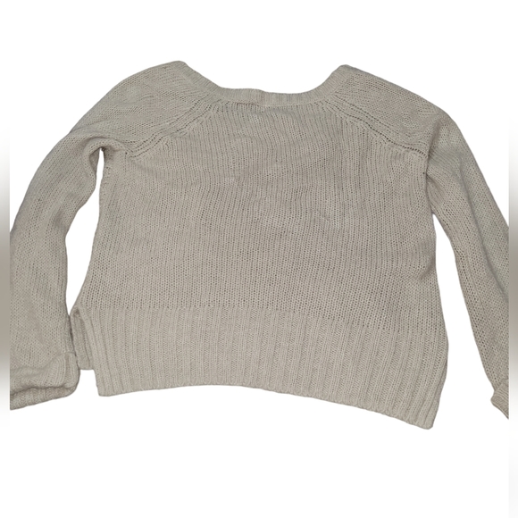 Moda international Mohair wool blend knit sweater wide neck cuffed sleeves - Picture 2 of 6